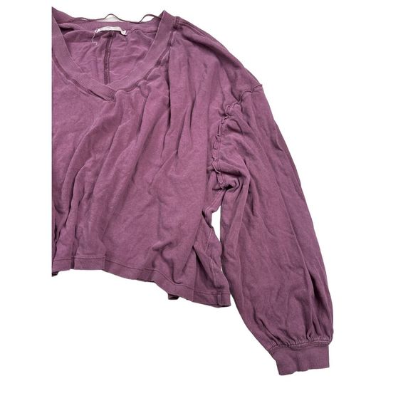 Free People Buffy Balloon Sleeve Top in Plum Blossom size M - Picture 5 of 13